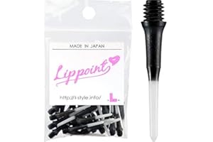 LSTYLE Dartspitzen: Original Lippoint - Soft Tip Dart Points - 2BA Gewinde - Normale Länge - 2 Tone Black