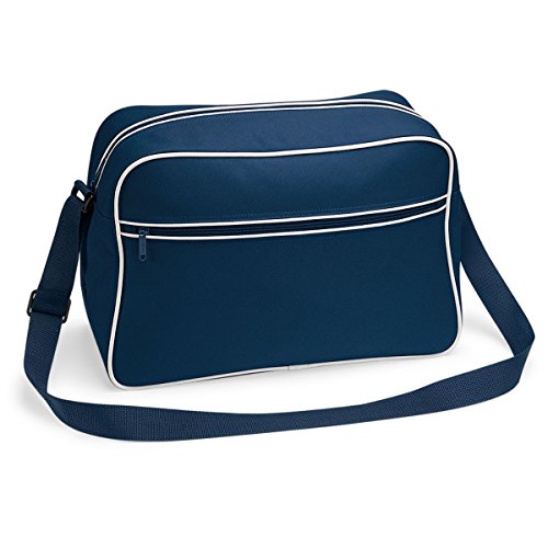Preisvergleich Produktbild Bagbase Retro Schultertasche Marineblau / Wei