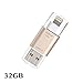 Produktbild [Apple MFi zertifiziert] [32 GB] Lightning USB-Stick für iPhone iPad, [USB 3.0] mobiler GMYLE Mini Flash-Laufwerk Speicherstick mit Lightning Anschluss (Gold)