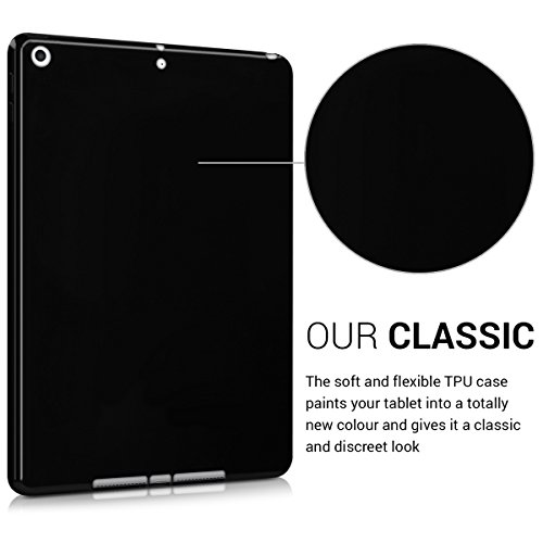 kwmobile Hülle für Apple iPad 9.7 (2017) – Case Handy Schutzhülle TPU Silikon für Tablet – Backcover Cover Schwarz - 3