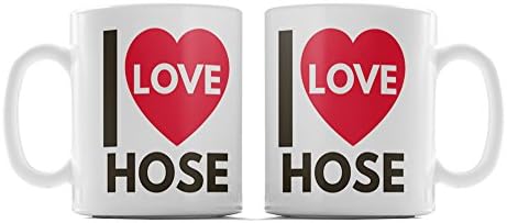 I Love (Heart) Hose, UK Town, Village, Or City Location, Classic Heart Style Design, Ceramic 10oz Mug