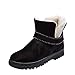 Produktbild TianWlio Stiefel Boots Stiefeletten Schuhe Damen Herbst Winter Overknees mit Blockabsatz Schleifen Reiterstiefel Gefüttert Stiefel High Heels Gefüttert Stiefel Ankle Boot Warmfutter Schlupfstiefel