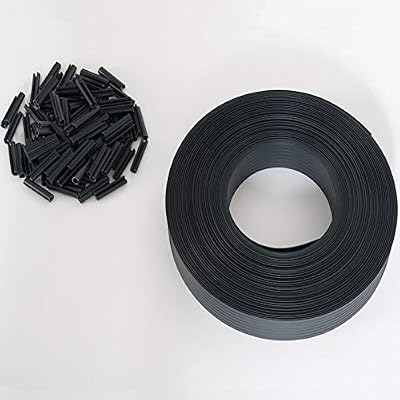 IDMarket - Kit de lamelles occultantes PVC Grises L.60 m pour Panneau grillagé