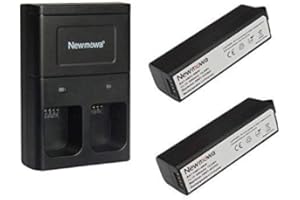 Newmowa Zapasowy akumulator (2-pak) i podwójny zestaw ładowarki AC do DJI OSMO, OSMO+, OSMO Mobile Handheld PTZ
