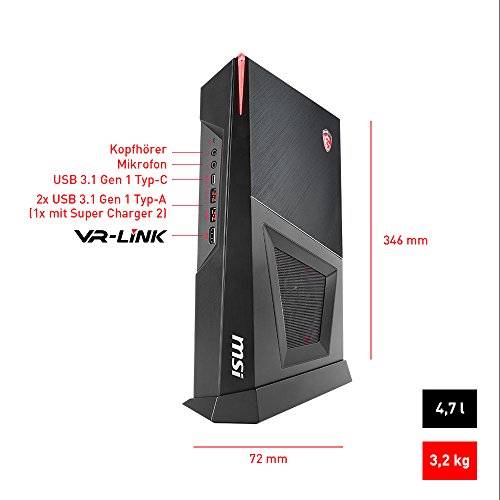 MSI Trident 3 VR7RC-031DE Gaming-PC (Intel Core i7-7700, Nvidia GeForce GTX1060 3GB, 8GB DDR4, 256GB SSD, Windows 10 Home) schwarz - 2