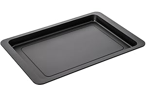 Zenker 7509 Plaque à pizza, plaque rectangle pour pizza maison, Acier, Noir, 42 x 29 x 2,5 cm