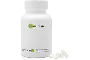 ANASTORE Taurina * 500 mg / 60 capsule * Adatto a vegani e vegetariani * Purezza garantita superiore al 99%