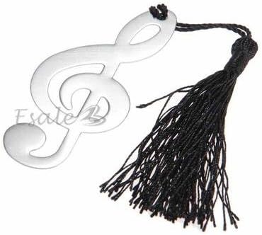 Mttheaw Book Mark Bookmark Page Holder Marker Tassel Music Notes Design Stainless Steel