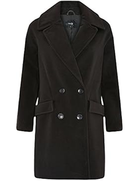 oodji Collection Damen Zweireihiger Lässiger Mantel