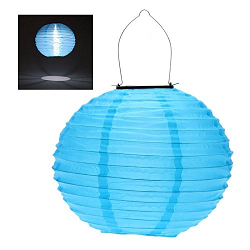 Hrph 4pcs 30CM Wasserdichte Solarlaterne Solar-Outdoor-Hängeleuchten LED Urlaub Lichter Laterne Chinesisches Feiern Hängen (Solarlaterne) - 2