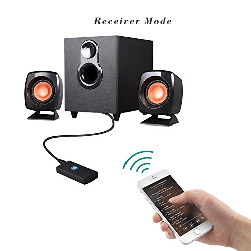 Foho Bluetooth Adapter Transmitter Empfänger 2 in 1 Sender / Receiver Adapter Stereo mit 3,5mm Audio Kabel für Kopfhörer Lautsprecher Radio TV PC Laptop Tablet MP3 / MP4, spielt während des Ladens - 6
