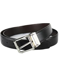 Zerimar Cinturon reversible para hombre confeccionado en piel de alta calidad Color negro marron