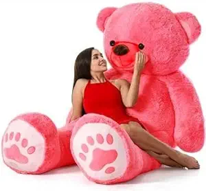 Tedstree 4 Feet 121Cm Skin Friendly Ultra Soft Teddy Bear for Kids Lovable Huggable Perfect Present for Birthday, Babies, Girls, Boy, Girlfriend -(Red, 4 Feet/ 121cm)