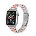 Price comparison product image Compatible Apple Watch Band 38mm 42mm 40mm 44mm,Stainless Steel Resin Replacement Wrist Strap Compatible iWatch Series 4/3/2/1,D,38MM