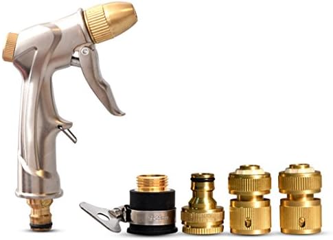 DZW Spray Gun, Garden Hose Nozzle Watering Gun 100% Metal Easy Flow Control Setting Ergonomic Trigger High Pressure Spary Nozzle For Garden Watering Furniture Cleaning,B