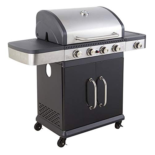 examen Cook'in Garden - Barbecue au gaz FIDGI 4 avec thermomètre - 4 brûleurs + réchaud 13,3kW