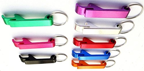 8 Schlüsselanhänger Flaschenöffner Barkeeper Flaschenöffner Best Aluminium Flasche/Dosenöffner – Kompakt, vielseitig und langlebig, lebhafte Farben – PREMIUM Schlüsselanhänger Flaschenöffner