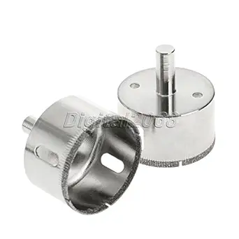 Generic New 2pcs Diamond Coated Core Drill Bits Glass Tile Granite Marble Ceramics Hole Saw Metal Opener Cutter Bits Drilling Tool 50mm