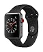 Produktbild Apple Watch Series 3 (GPS + Cellular) 42 mm Aluminiumgehäuse, Space Grau, mit Sportarmband, Schwarz (Generalüberholt)