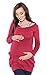 Mija – 2 in 1 Maternity & Nursing breastfeeding warm Hoodie Top Pullover 7102A (XXXL, Burgundy)