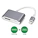 Produktbild Blitz zu HDMI Adapter, iPhone zu HDMI Kabel Konverter, 1080P HDMI Digital AV Adapter, Blitz zu HDMI Sync Screen Anschluss für iPhone & iPad, Kompatibel mit iOS 11 vor und später (Grau)