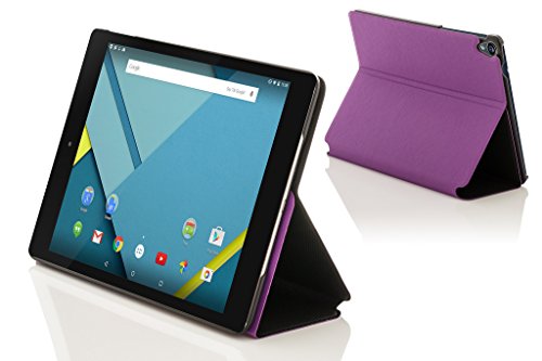 Forefront Cases® Neue Leder Hülle / Tasche / Case / Cover für HTC Google Nexus 9 (8,9 Zoll) Tablet-PC – Rundum-Geräteschutz und intelligente Auto-Sleep-Wake-Funktion mit 3-JAHRES-GARANTIE VON FOREFRONT CASES – inkl. Eingabestift - 4