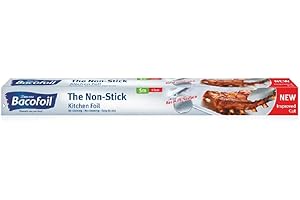 HOMEY MART The Non-Stick Kitchen Foil Extra Wide Large Suitable for Cooking Baking Roasting Turkey Freezing Wrapping and Storage - 45cm x 5m