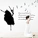 Produktbild GOUZI Musik und Tanz Unterricht übung Raum Dance Kurse, Englisch mit Akzent single Ballett, Rot abnehmbare Wall Sticker für Schlafzimmer Wohnzimmer Hintergrund Wand Bad Studie Friseur