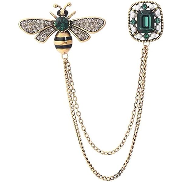 2 Spille A Corona Con Catena Per Colletti - Accessori Eleganti Per Uomini E Donne, Regalo Perfetto Per Feste