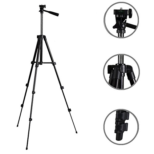 Handy Stativ-102cm Aluminium Smartphone Tripod fÃ¼r Kamera mit Handy Halter und Bluetooth Fernbedienung fÃ¼r iPhone Samsung und More Smartphones (Schwarz)