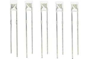 VRABOCRY 100 pcs 2x3x4 White LED Diode Lights 234 (Square Clear Transparent DC 3V 20mA) Bright Lighting Bulb Lamps Electronics Components Indicator Light Emitting Diodes (A:5 Colors X 20pcs = 100pcs)