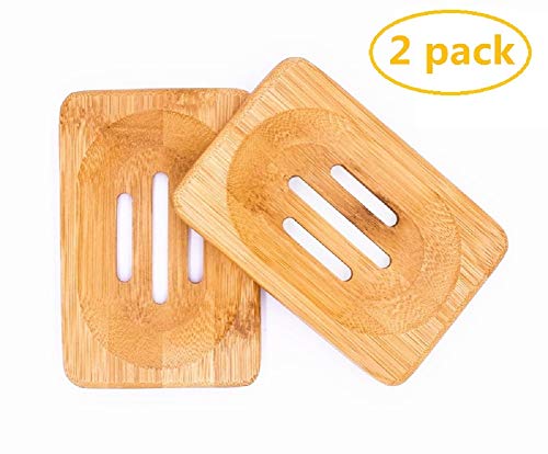 Fittolly - Jabonera de bambú para Manualidades, 2 Piezas