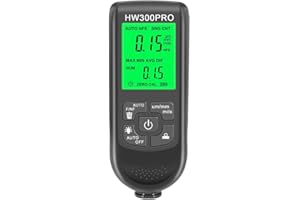 QUMOX Spessimetro digitale per rivestimento, misuratore di spessore portatile, funzione di spegnimento automatico, gamma da 0 a 2000 UM, strumento di misurazione per rivestimento per auto e