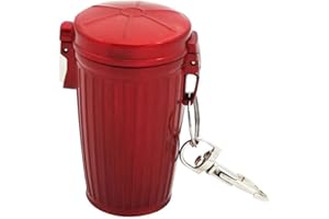 PTNKUIIY Zigaretten Taschenaschenbecher,Aschenbecher für unterwegs - Tragbarer Wasserdicht Aschenbecher to go Geruchsdicht Mini Reise Aschenbecher mit Deckel und Schlüsselbund für Draußen,Rot
