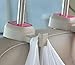 2 x Lilware Universal Car Headrest Mini Hanger. Pack of 2 Backseat Hooks for Bag / Luggage / Clothing / Purse / Handbag. Multifunctional Convenient and Lightweight Auto Organizer. Beige / Pink
