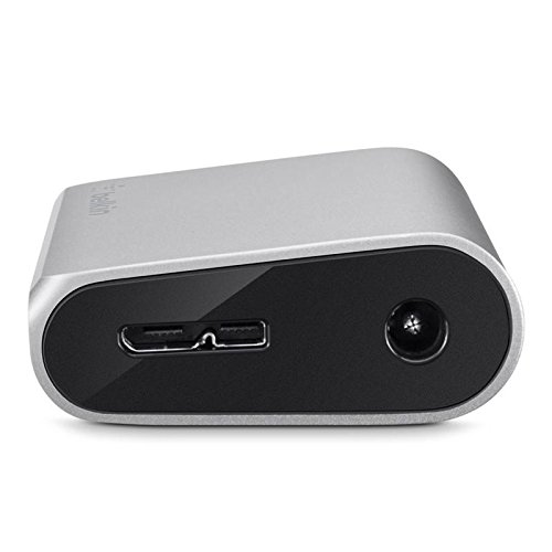 Belkin 4-Port USB 3.0 Hub USB-C auf USB-A (inkl. USB-C/3.1-Micro-B-Kabel, geeignet für MacBooks und Notebooks mit USB-C Anschluss), silber - 4