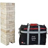 Giant Tumble Tower Pine – Giant Version of the well known game consists of 56 beautifully crafted pine wooden blocks each measuring 21 x 7 x 4.7cm. This set builds a tower of 90cm at the start and can reach over 150cm.