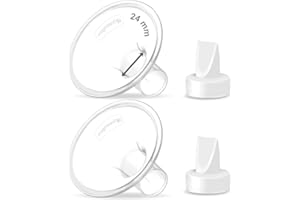 Maymom Zawór pompy i osłona MyFit 24 mm kompatybilny z laktatorem Lansinoh Signature Pro/Smartpump/ręcznym laktatorem. Wymień zawór pompy Lansinoh. Nieoryginalna część pompy Lansinoh