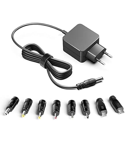 TOP CHARGEUR * Adattatore di alimentazione di uscita DC 9 V 2,5 A 2500 mA 22 ,5 W Certificazione CE Connettore: 4,0 mm x 1,7 mm Sostituisce alimentazione 9 V 1 A / 1,25 A / 1,5 A / 1,75 A / 2,25 A