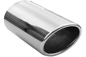 Embellecedor de tubo de escape, universal, de acero inoxidable, redondo, hasta 63 mm, cromado AutoHobby