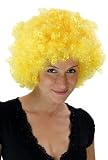 Peluca afro guay, mucho volumen, color amarillo, súper llamativa, la sensación de todas las fiesta.
