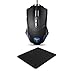 Produktbild Holife 056 Gaming Maus mit Mauspad (3mm Dicke) Programmierbare USB-Wired Maus ( Mousepad 7200 DPI,Programmierbare 7 Tasten,1.8M USB Kabel) Schwarz