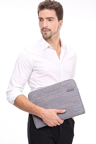 Plemo Denim-Gewebe Tasche Hülle Aktentasche Sleeve für 33-33,8 cm (13-13,3 Zoll) Laptop / Notebook Computer / MacBook / MacBook Pro / MacBook Air, Grau - 2