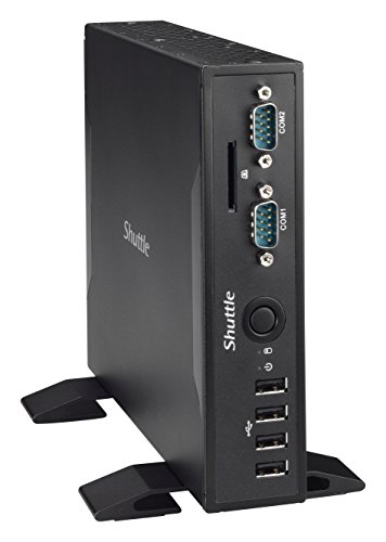 SHUTTLE Barebone XPC slim DS57U Intel i5-5200U HDMI DP 6.4cm Schacht HDD/SSD 2XUSB-3.0 4XUSB-2.0 2XCOM passive Kuehlung schwarz - 2