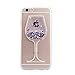 Produktbild iPhone 7 Glitzer Hülle,Schutzhülle iPhone 7 Hülle Kreativ Design 3D Transparent Clear Soft Silikon Flüssige Hülle,Klar Weinglas Design Dynamisch Treibsand Liquid Fließen Flüssig Schwimmend Stars Tasche Handyhülle Bling Glitter Glitzer Sparkle TPU Bumper Crystal Clear Rückseite Handytasche Rückseite Hülle Schale Etui Tasche Case Cover Beschützer Haut Schale für Apple iPhone 7 4.7
