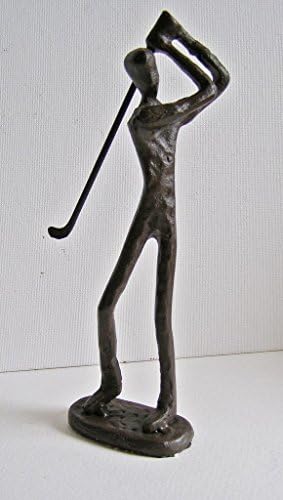Cornwall Art Prints Metal Sculpture, Golfer taking a Swing. 19cm tall, Golf Modern Art