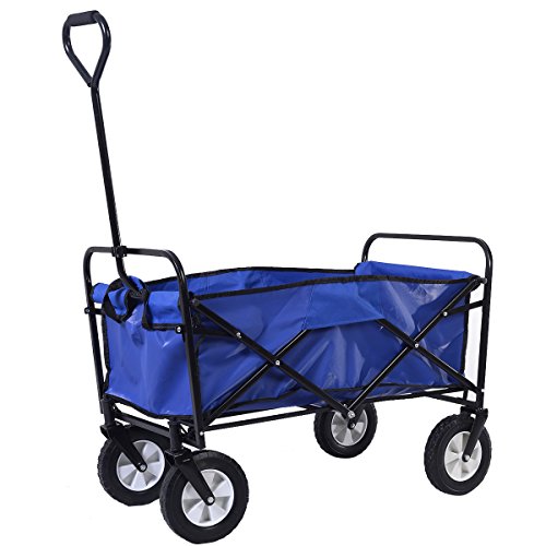 Bollerwagen Transportwagen Gartenwagen Gerätewage Transportkarre carrycruiser Einkaufstrolley Blau - 6