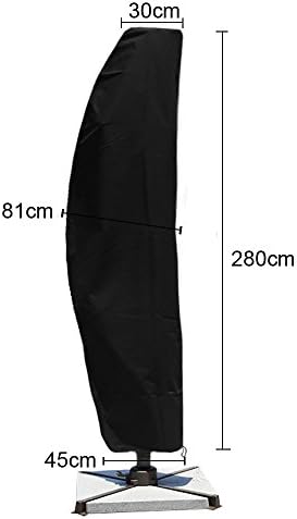 Vinteky 3M Parasol Banana Cantilever Umbrella Cover Zipped Waterproof Garden Patio