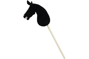 Panduro Hobby Horse | Caballo sin decorar con palo de madera | 85 cm de longitud | Friesian