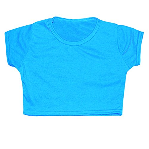 New Tween Kids Girls Neon Fluorescent Plain Short Sleeves Crop Tops Dance Wear Gymnastic Fancy Dress Age: 7 8 9 10 11 12 13 Years